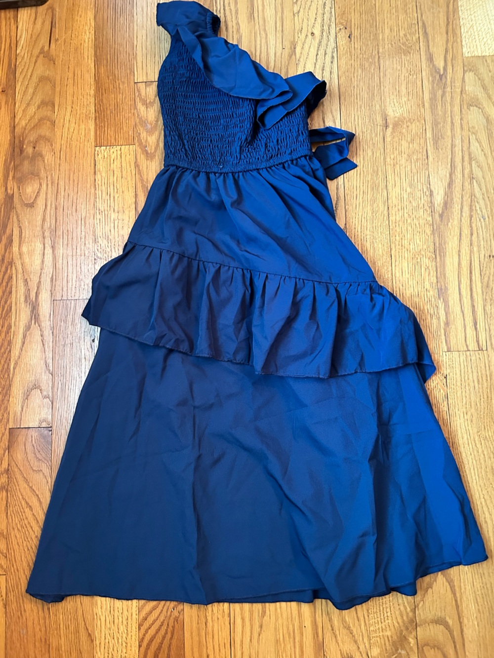 Grace Karin Navy Blue A-Line Ruffle Skirt